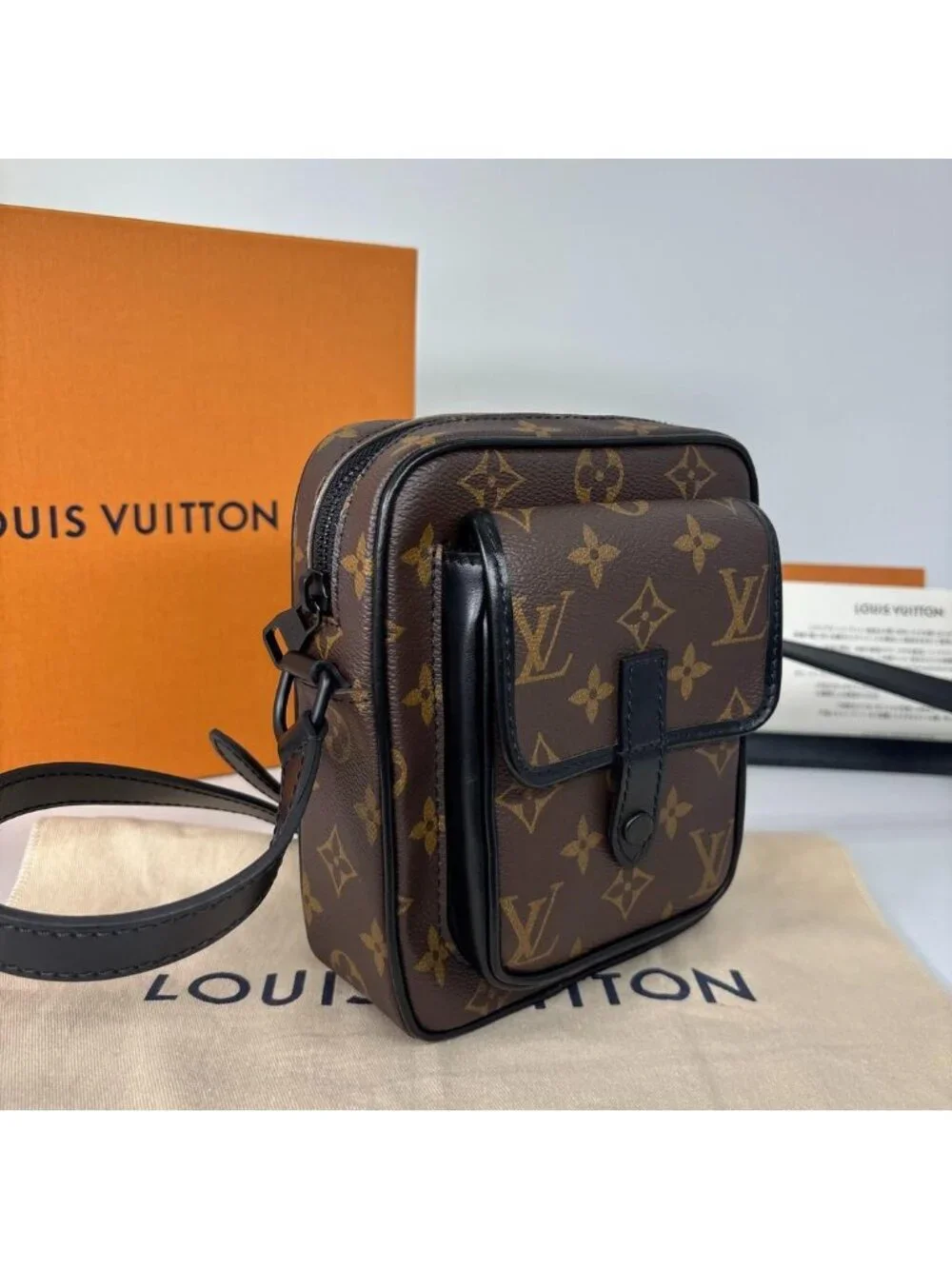 Louis Vuitton Monogram Macassar Christopher Shoulder